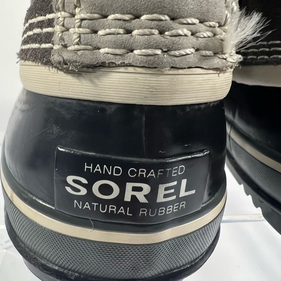 Sorel Joan of Arctic Winter Snow Gray Boots Suede Fur Trim Size 7 Waterproof - Picture 7 of 10
